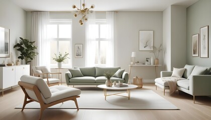 white and gold theme modern interior