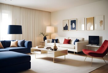 white and gold theme modern interior