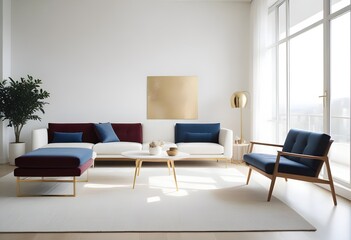 white and gold theme modern interior