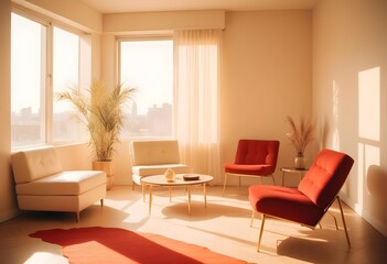 white and gold theme modern interior