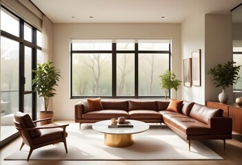 Fototapeta premium white and gold theme modern interior
