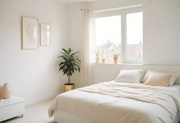 white and gold theme modern interior