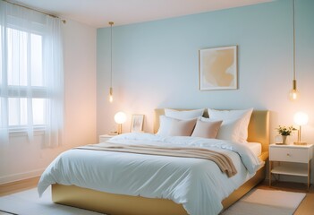 white and gold theme modern interior