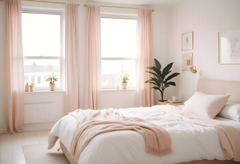 white and gold theme modern interior