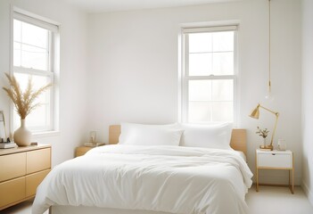 white and gold theme modern interior