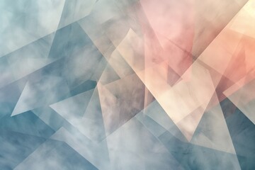 Abstract Geometric Pastel Artwork with Soft Overlapping Shapes