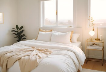 white and gold theme modern interior