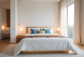white and gold theme modern interior