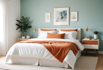 white and gold theme modern interior