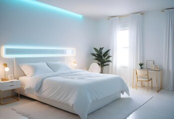 white and gold theme modern interior