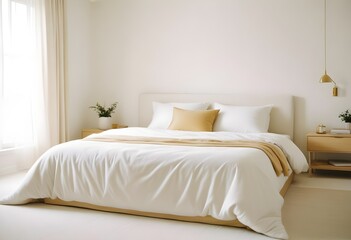 white and gold theme modern interior