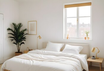 white and gold theme modern interior