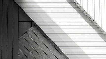 Obraz premium Siding installation flat design top view exterior siding 3D render black and white