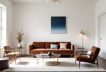 Fototapeta premium white and gold theme modern interior