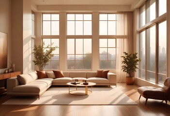 white and gold theme modern interior