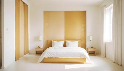 white and gold theme modern interior