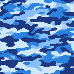 Simple Camouflage seamless pattern in Blue. Military camouflage. illustration formats 4096 x 4096