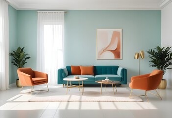 white and gold theme modern interior