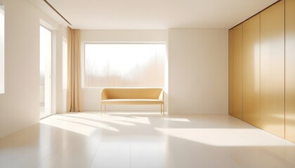 white and gold theme modern interior
