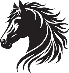 Stunning Horse Silhouette Vector Illustration for Graphic Design and Digital Art Projects