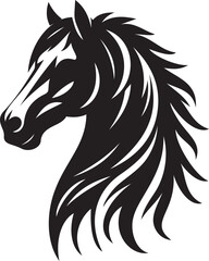 Stunning Horse Silhouette Vector Illustration for Graphic Design and Digital Art Projects