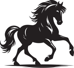 Stunning Horse Silhouette Vector Illustration for Graphic Design and Digital Art Projects