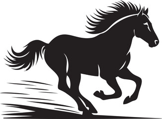Stunning Horse Silhouette Vector Illustration for Graphic Design and Digital Art Projects