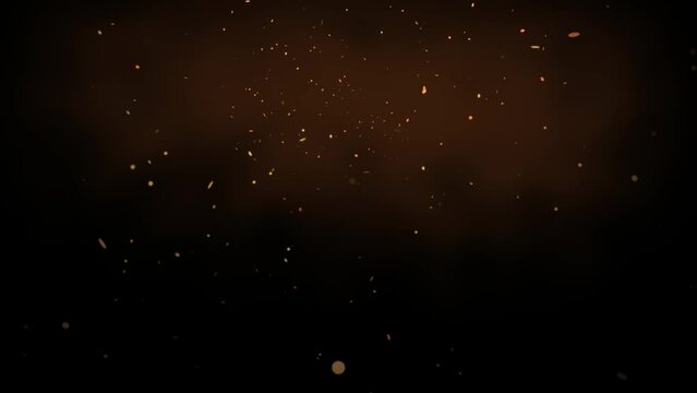Falling gold sparkle particle background. Seamless looping beautiful tasteful simple wallpaper backdrop.