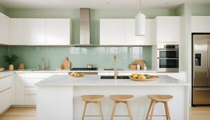 Fototapeta premium white and gold theme modern interior