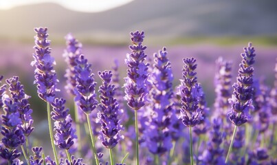 Obraz premium Field of lavender in bloom