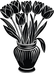 vase with tulips