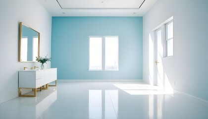 white and gold theme modern interior