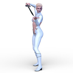 女性剣士　3DCGレンダリング