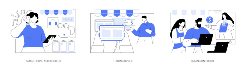Electronics store isolated cartoon vector illustrations se