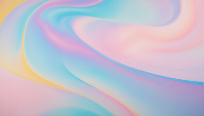 Obraz premium Holographic pastel gradient background with flowing wave pattern texture design