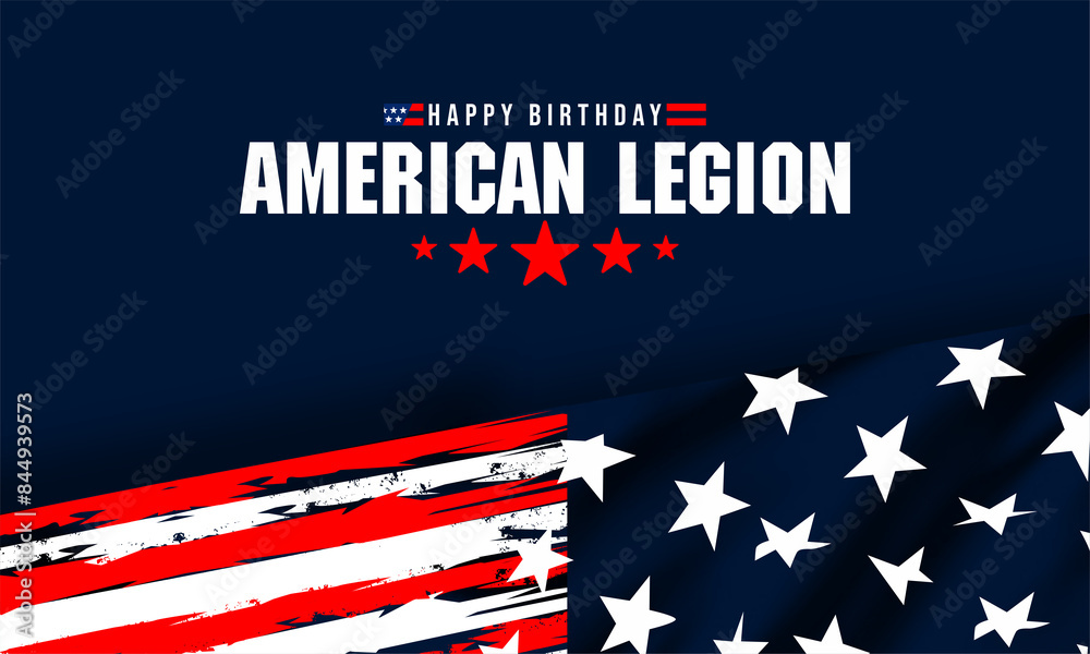 Canvas Prints Happy Birthday American Legion Background Vector Illustration , Thank You for Your Service