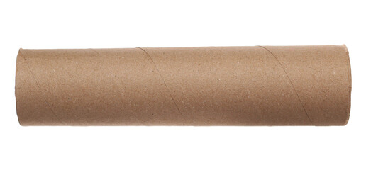 cardboard empty roll isolated on white, clipping