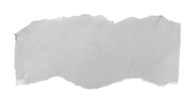 Torn paper scrap isolated on white with clipping path