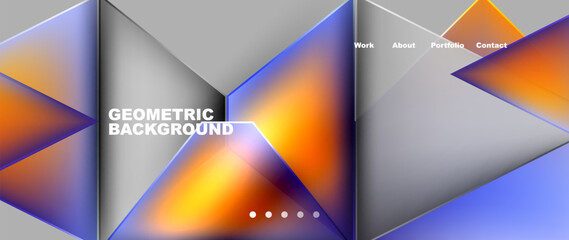 Gradient triangle geometric minimal wallpaper