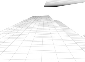 Abstract city vector 3d illustration