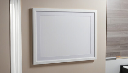 Transform Your Corporate Image with a Sleek Modern Frame Mockup Set in a Business Environment