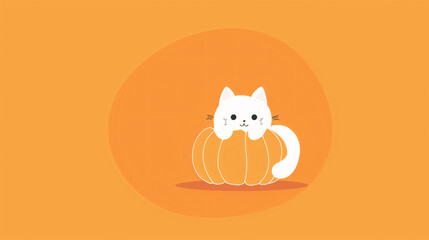 cat dressed as a bat on pumpkin, halloween concept