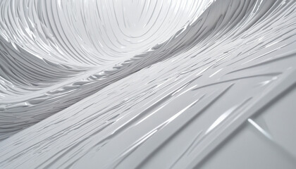 Ethereal White Abstract Horizon: A Futuristic Fractal Perspective