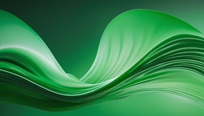 Elegant Green Flowing Curve Design Background