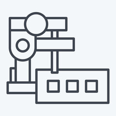 Icon Sewing Machines Foot. related to Sewing symbol. line style. simple design illustration