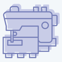 Icon Sewing Machine. related to Sewing symbol. two tone style. simple design illustration