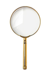 Magnifying glass on whit ebackground. Concept of research and education.