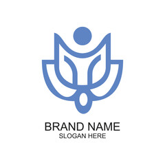 Brand name logo design simple concept Premium Vector