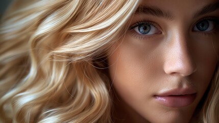 Fototapeta premium luxurious promotional banner for Hair Treatment, a high-end professional hair care brandб, mockup