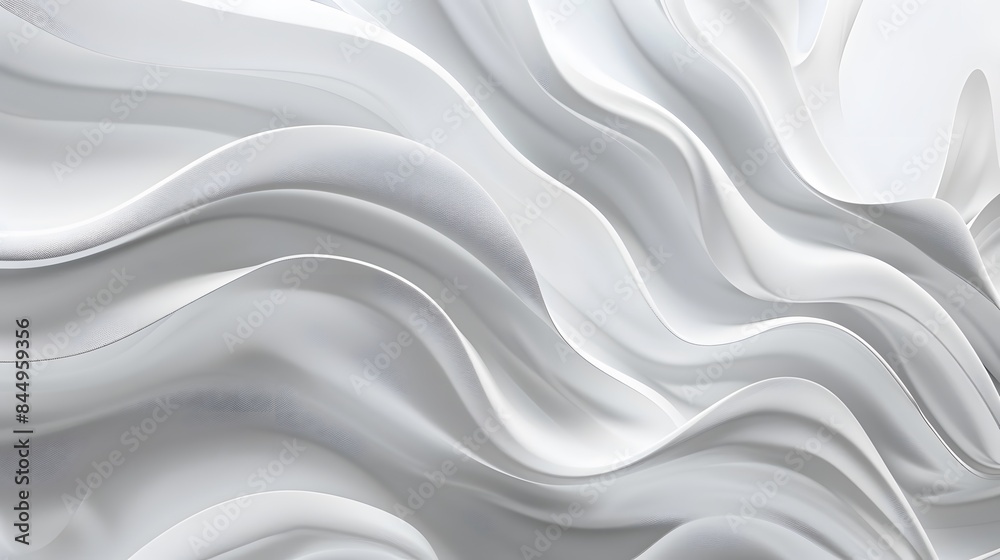 Poster abstract white and light gray wave modern soft luxury texture with smooth and clean vector subtle ba